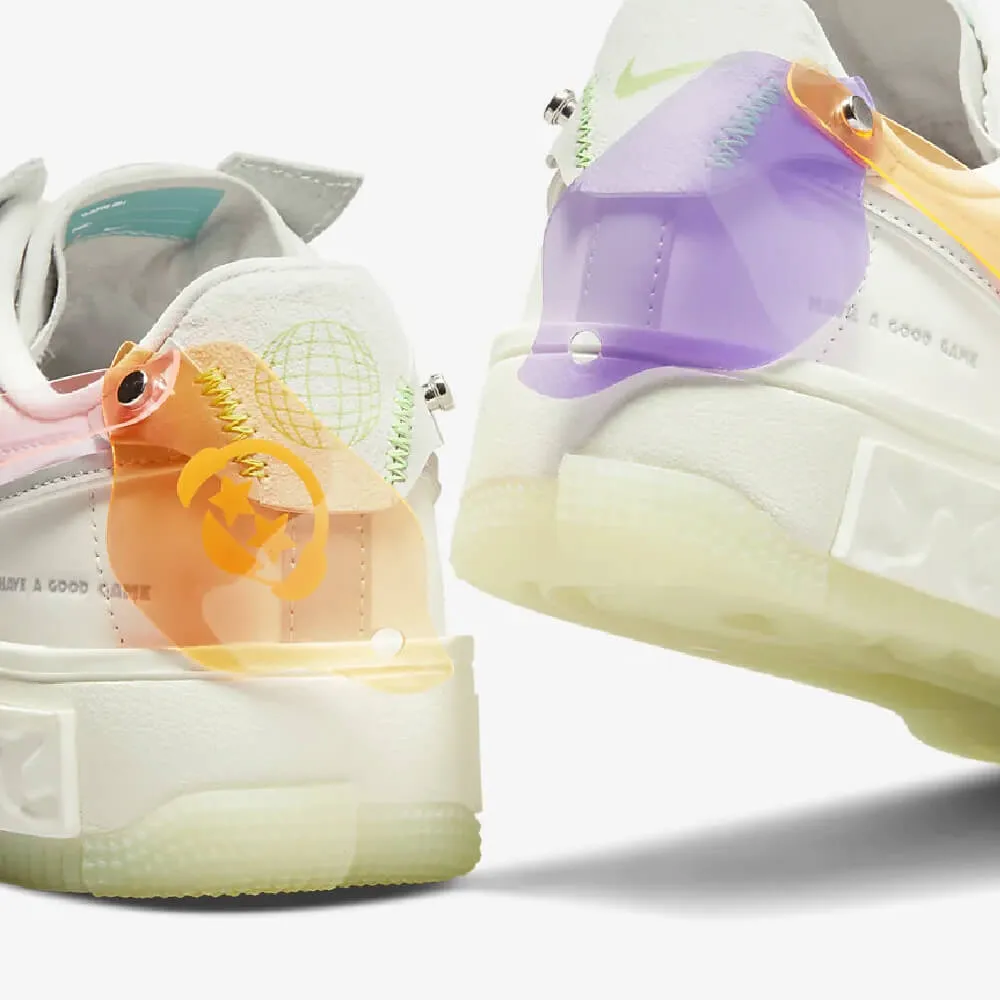 Nike Air Force 1 Fontanka sneakers, green/white/pink